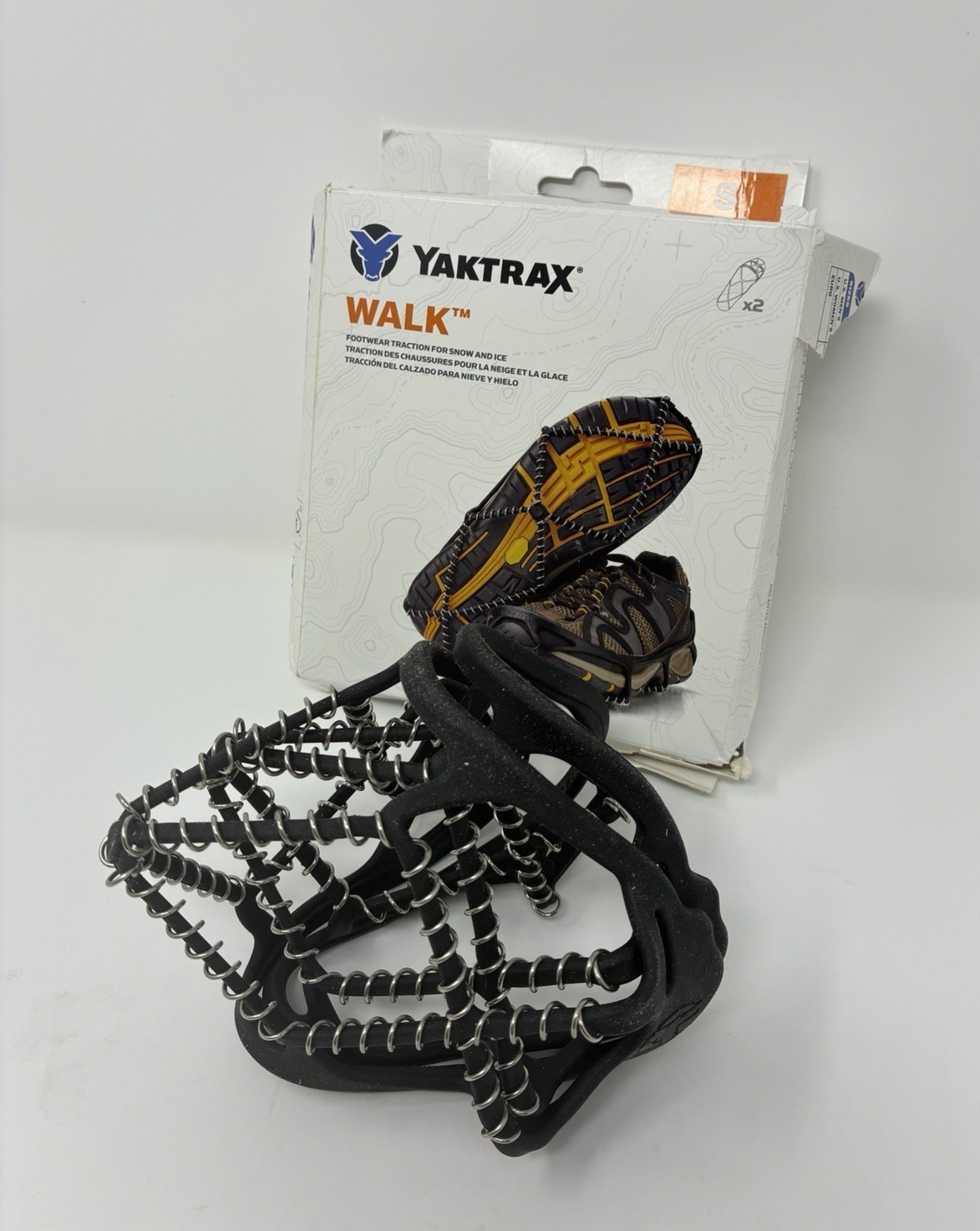 Yaktrax Lightweight Portable Footwear Traction Device Black Small for Snow & Ice