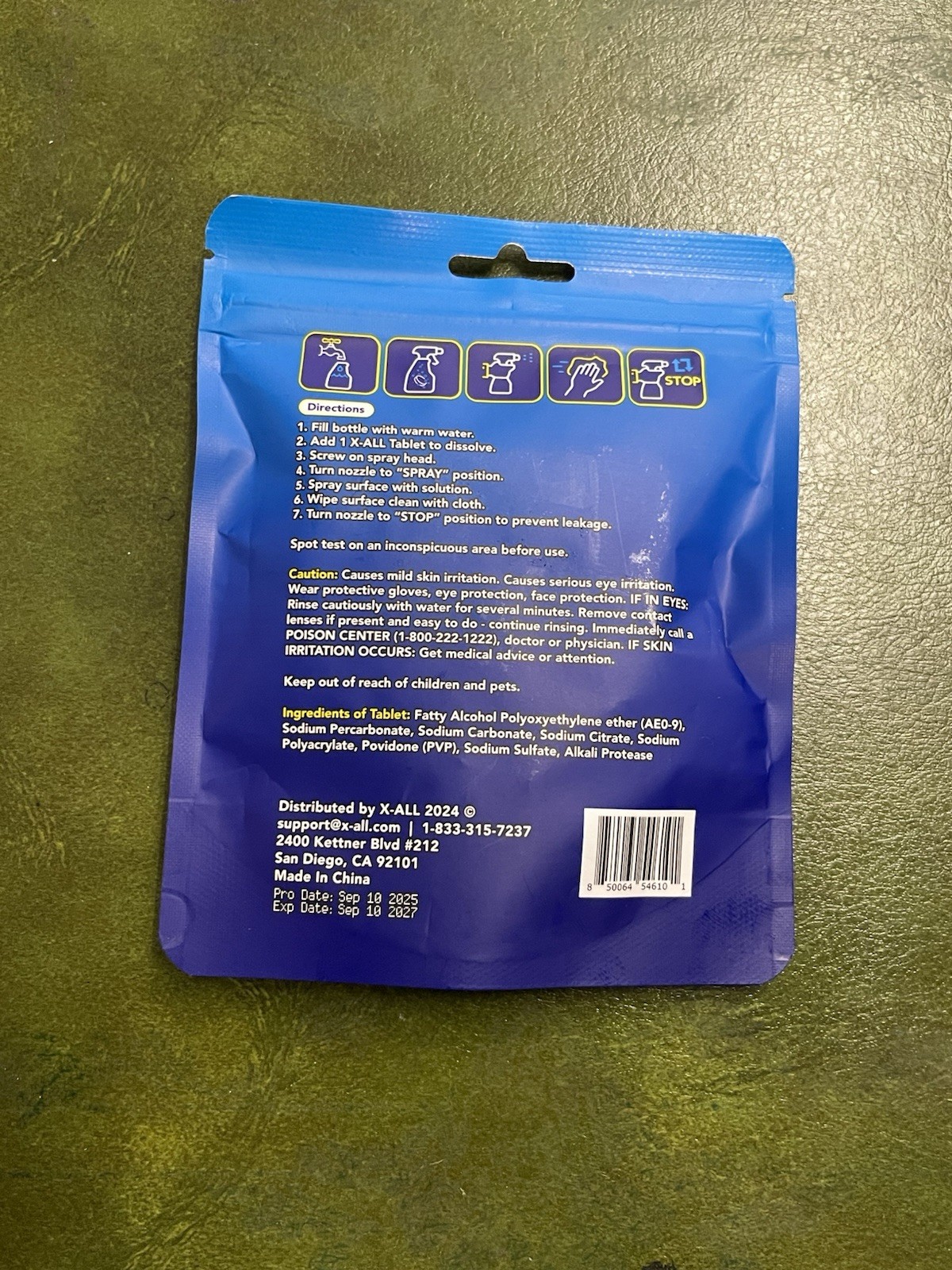 X-ALL Multipurpose Cleaning Tablets 5 tablets New / Sealed