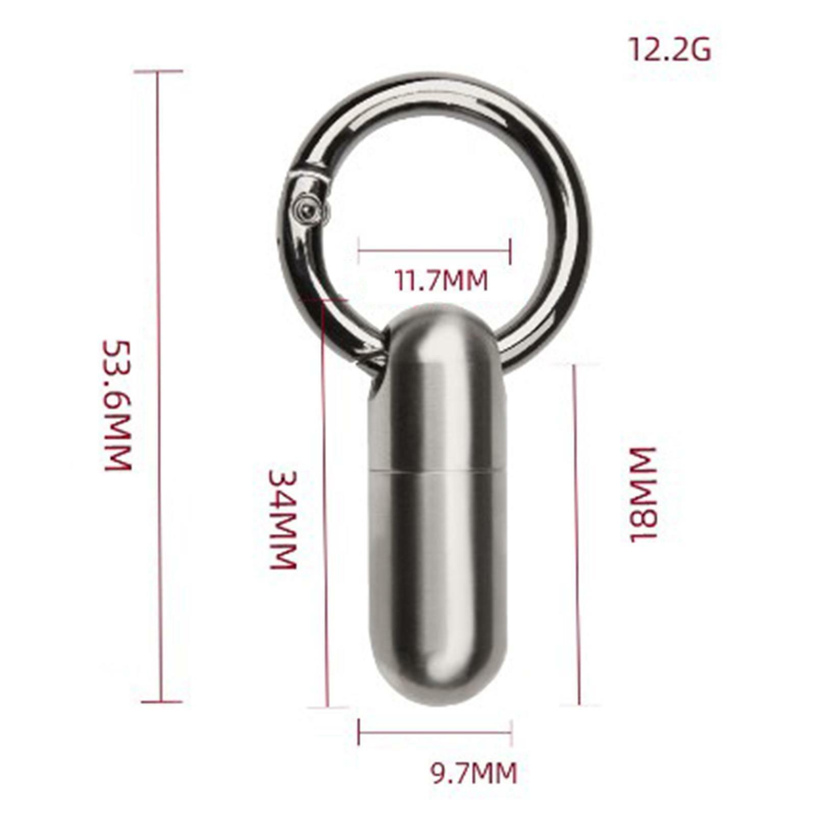 Waterproof Pill Container Keychain Holder Bottle Container Keepsake Box EDC Tool