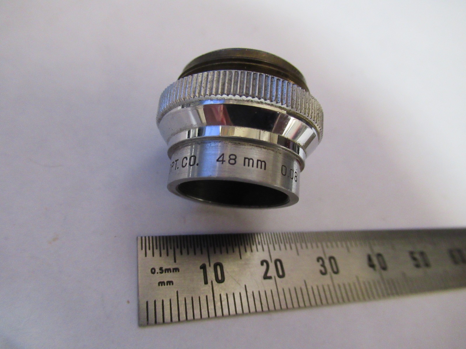 OBJECTIVE 48mm BAUSCH LOMB LENS OPTICS MICROSCOPE PART AS PICTURED U1-A-05