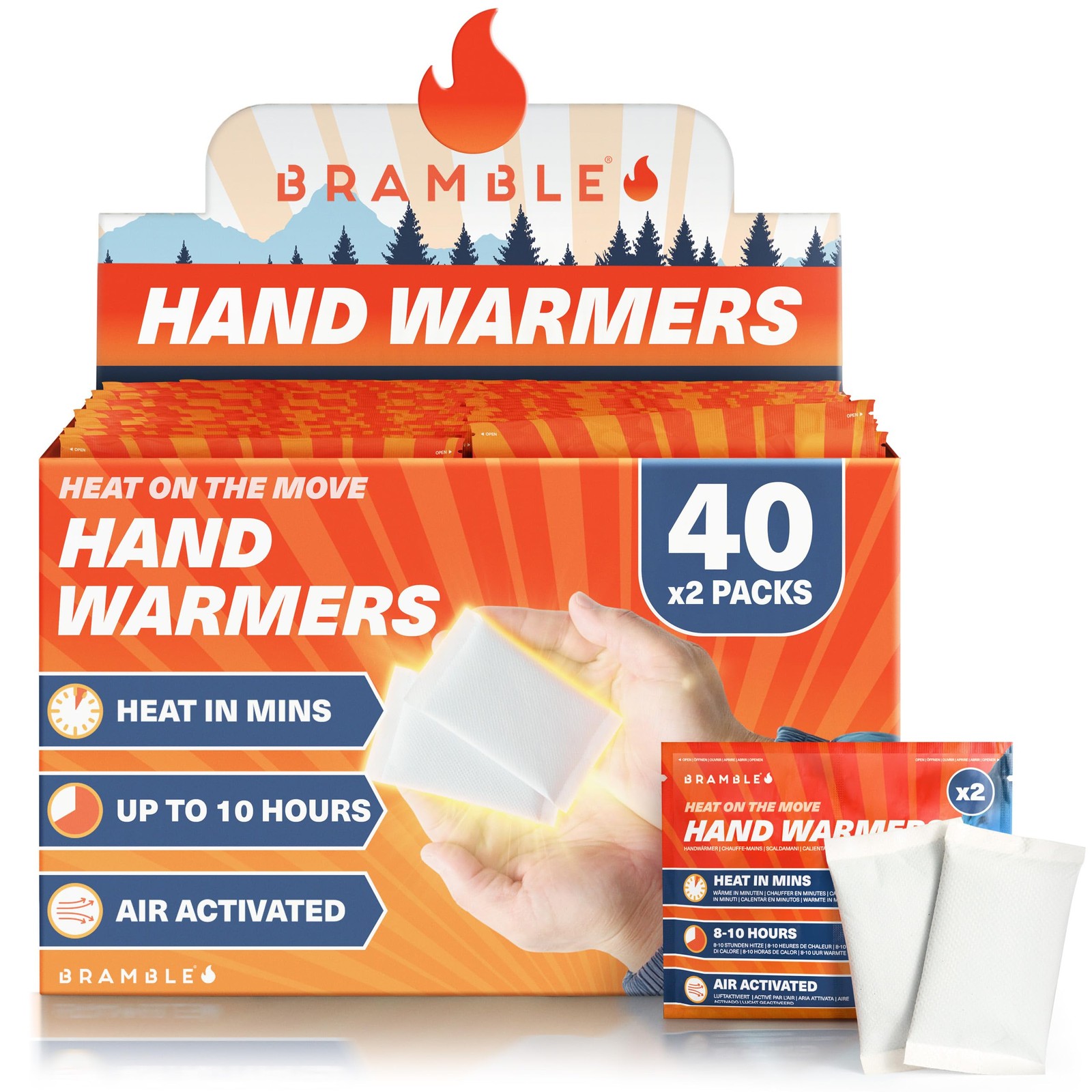 40 Pack Hand Warmers Disposable Bulk (40 Pairs) Up to 10 Hours of Heat for Co...