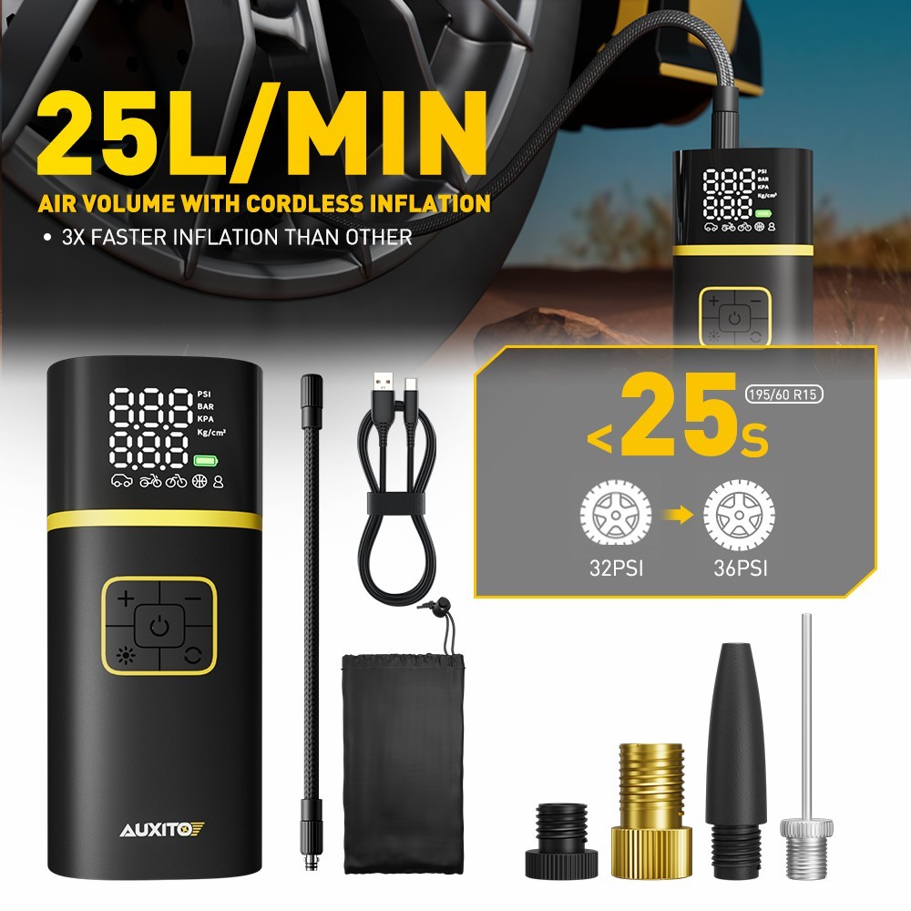 150PSI Car Tire Inflator 12V Digital Car Air Pump Compressor Electric Air Pump