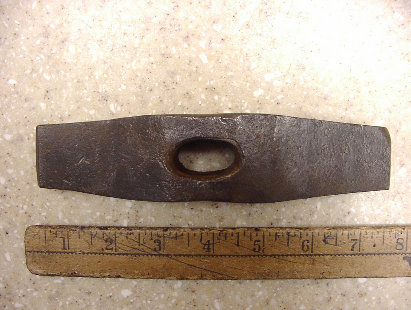 Vntg Unbranded Grinding Wheel Dressing Hammer Head,6-3/4",1-1/4" Wide Edges,VGC