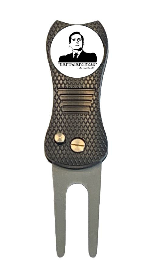 That's What She Said The Office Gift Golf Ball Marker +Switchblade Divot Tool