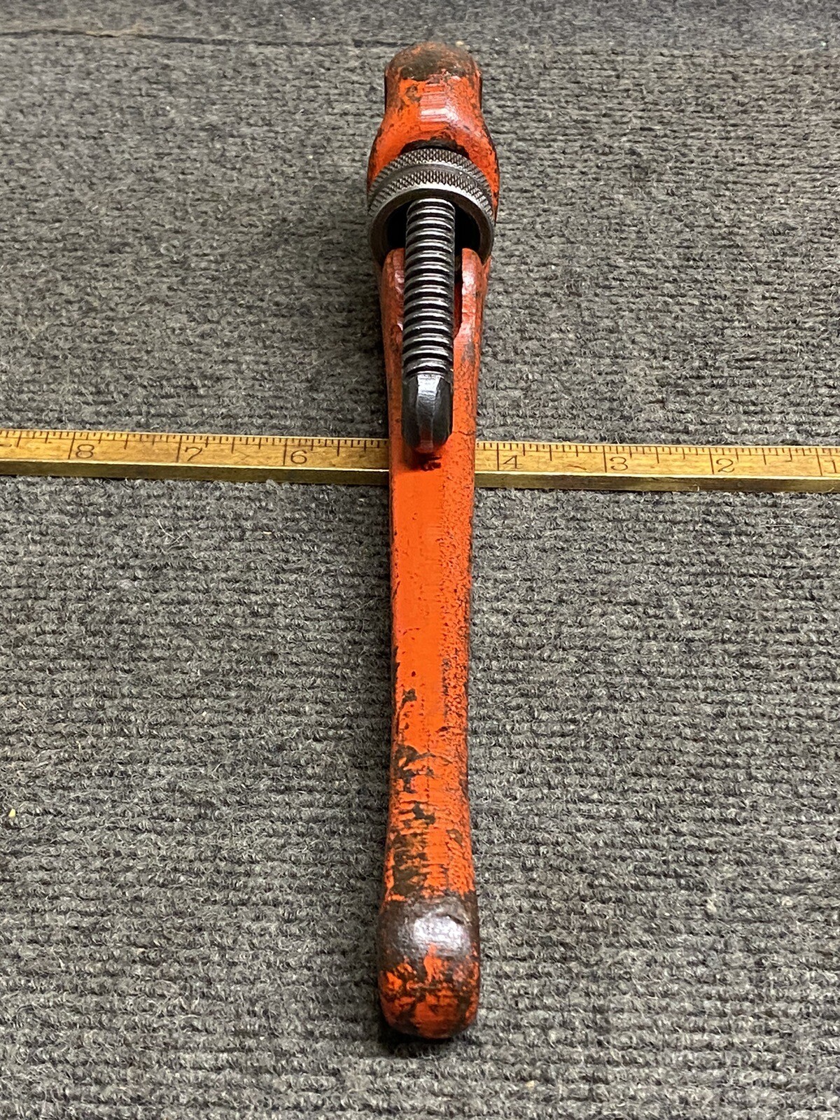 Vintage 12” Ridgid Adjustable Pipe Wrench Lightly Used Partial Sticker USA