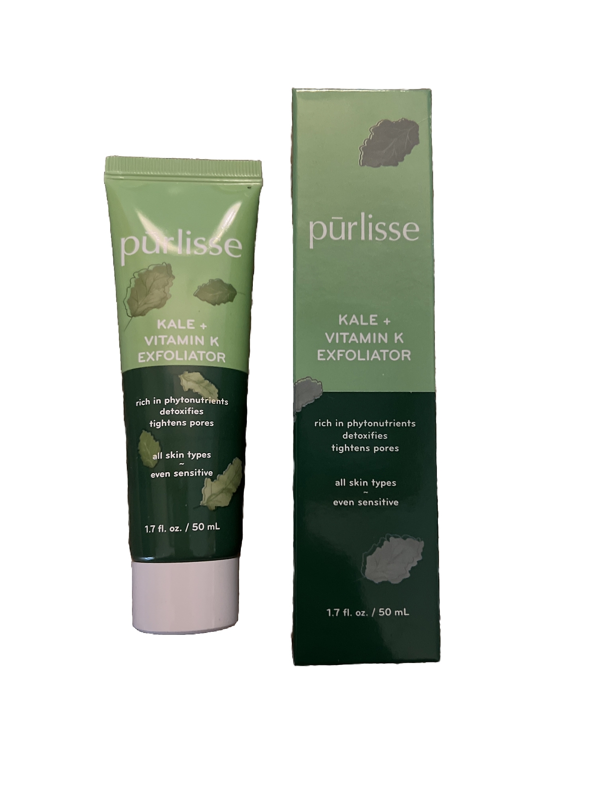 Purlisse Kale + Vitamin K Exfoliator - Full Size 1.7oz/50ml Sealed