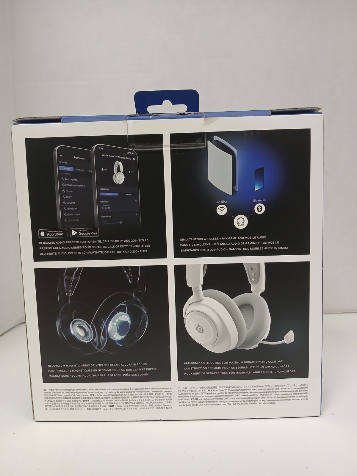 Steelseries Arctis Nova 7P Gen 2 Wireless Gaming Headset, White