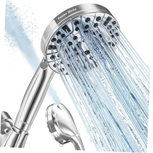 9 Settings High Pressure Handheld shower head with Power Wash | Premium Chrome