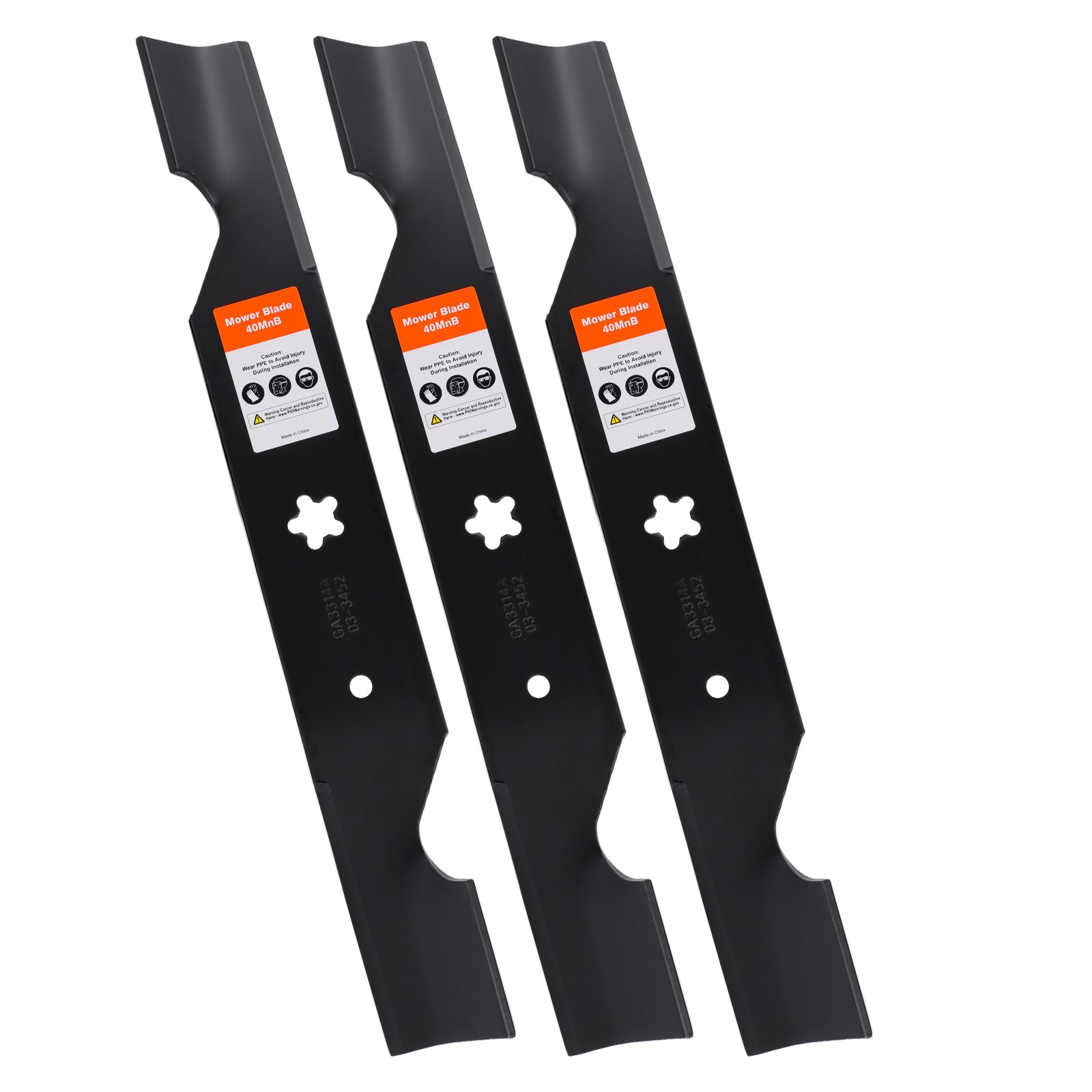 3PCS Z254F 54'' High Lift Blades for Hus qvarna Z254 MZ54 RZ5424 RZ5426 YTH26V54