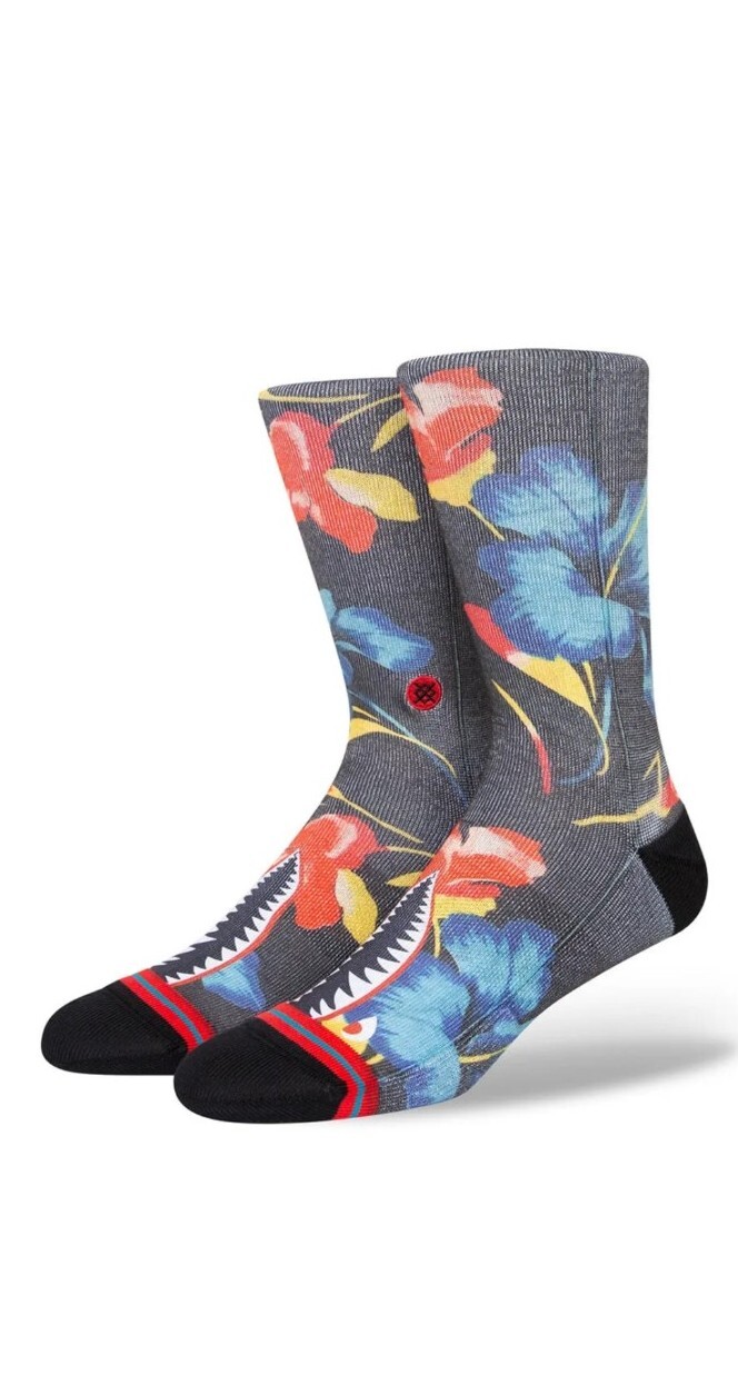 Stance Casual Crew Socks Seymour Tropical Fashion Mid Calf Men's L 9-13