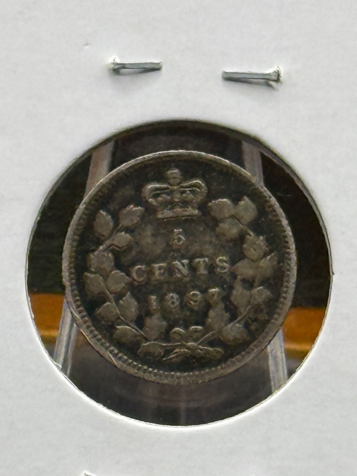 1897 Canada 5 Cents Silver Foreign Coin