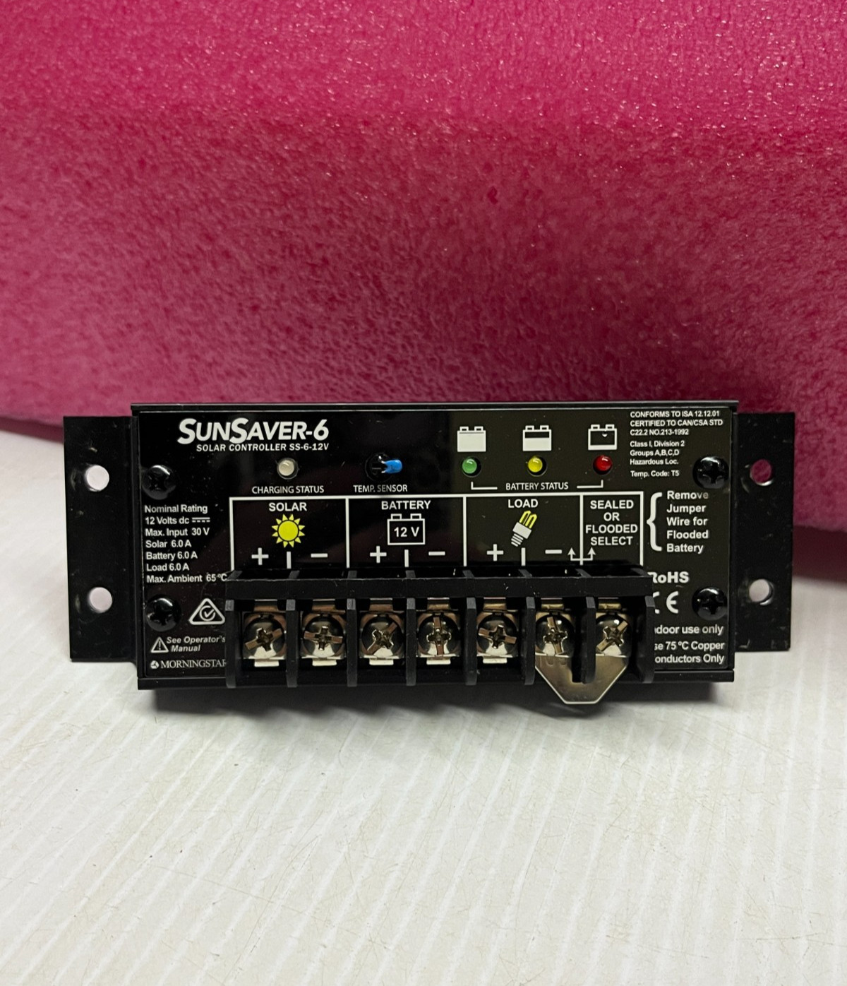 Morningstar SunSaver-6 Solar Controller SS-6-12V, 6A 12 V