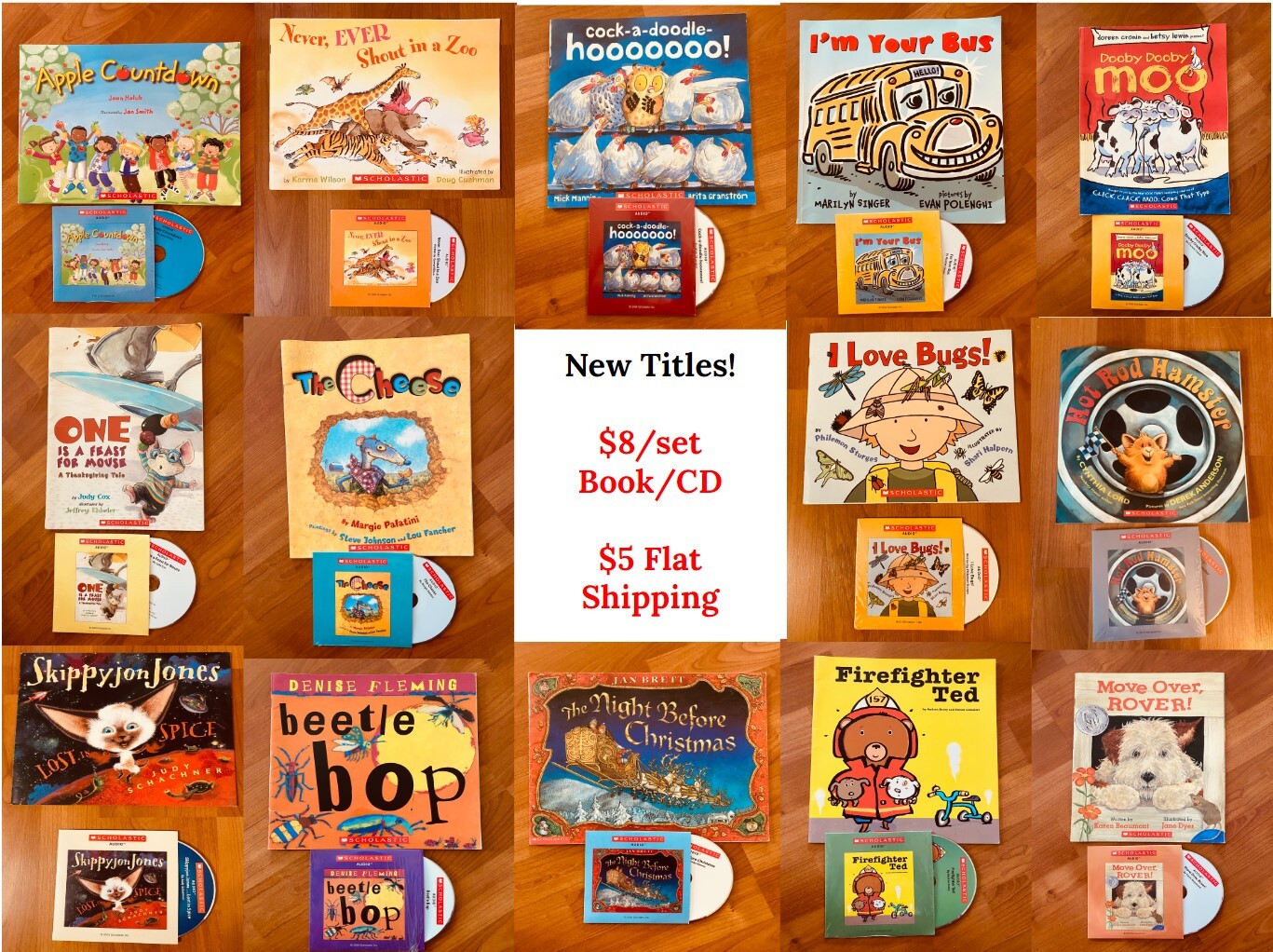 $8 K-2 Scholastic Book and Audio CD Sets + $5 SHIPPING MAX - BUNDLE AND SAVE!