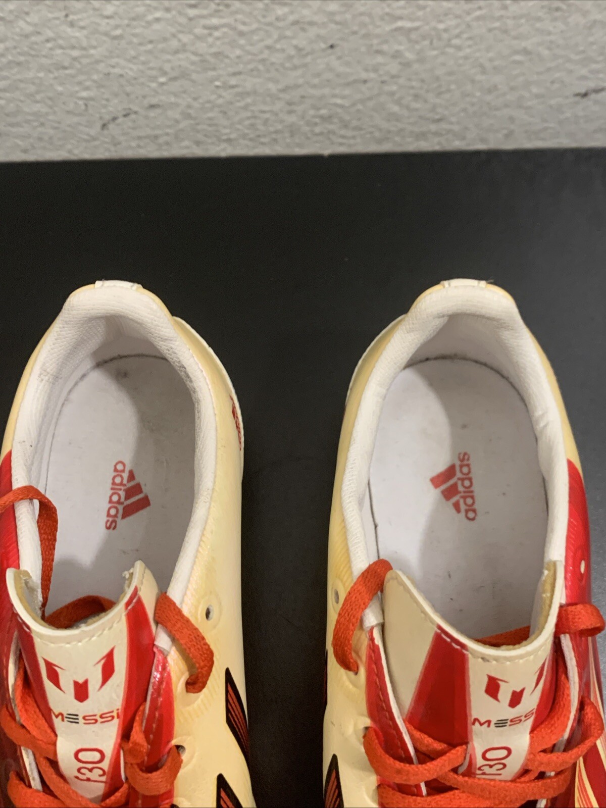 Adidas Messi F30 TRX FG Soccer Cleats White Red Black [G65393 Size 1