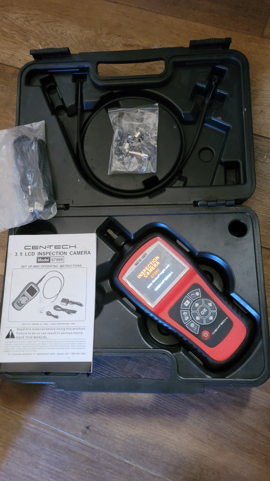 Nice Cen-Tech 3.5 LCD Inspection Camera Model 67980 Digital Video SD Storage