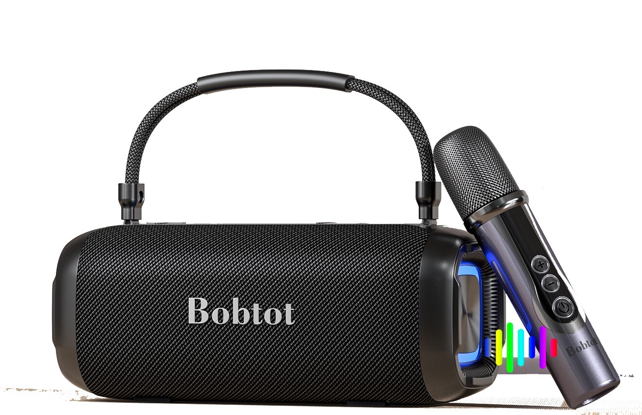 Karaoke Bluetooth Speaker Portable Waterproof Speaker with a Wireless Microphone