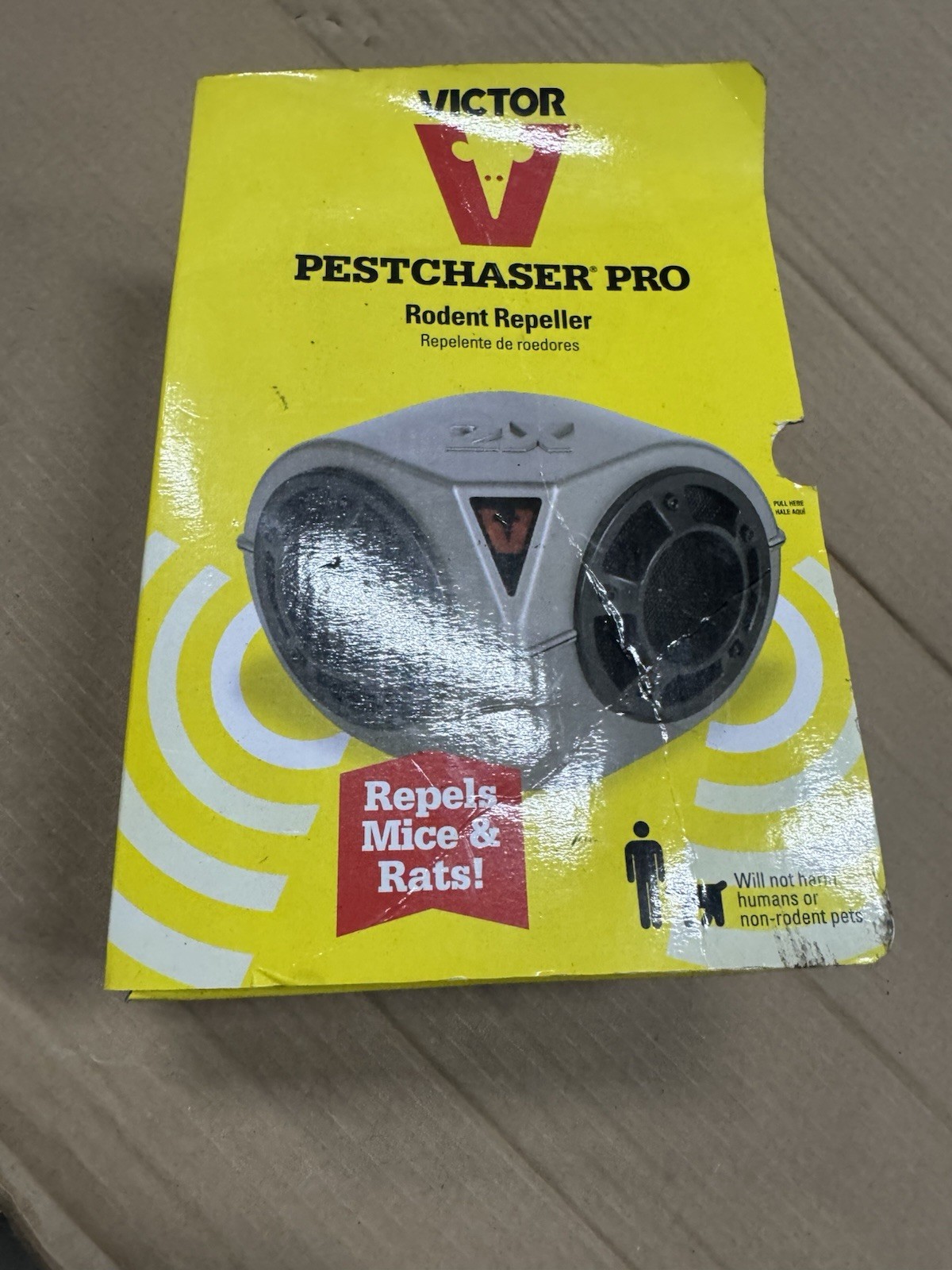 victor petchaser pro repels mice & rats open box