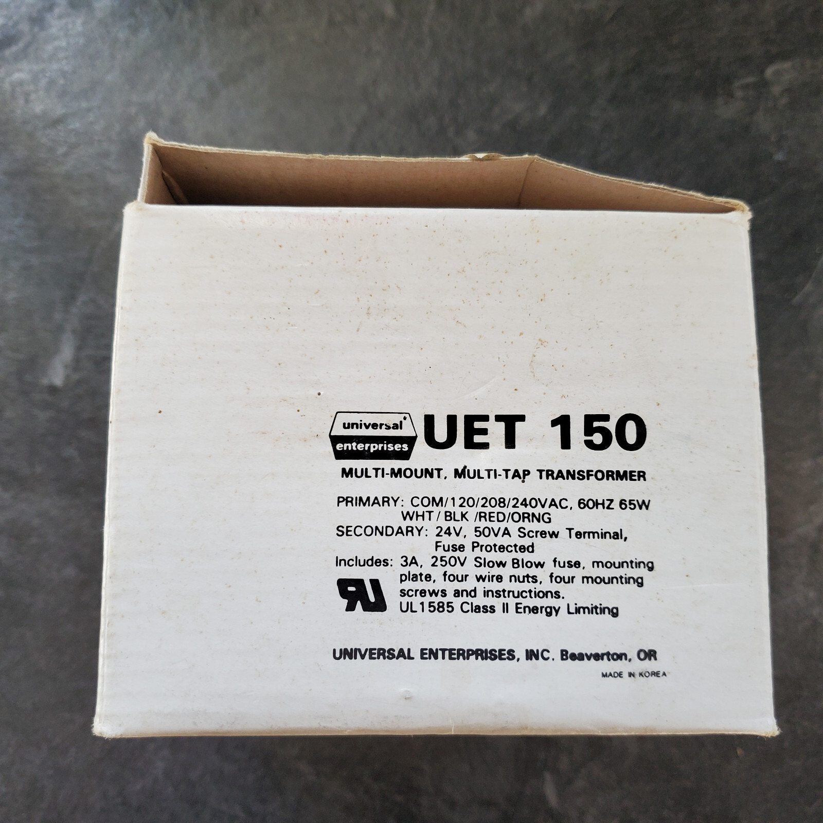 UNIVERSAL ENTERPRISES UET 150 MULTI-TAP TRANSFORMER NEW IN BOX