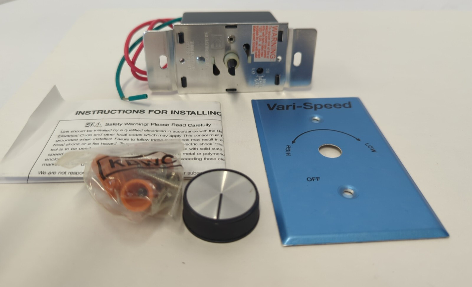 KB ELECTRONICS KBWC-15K Solid State Motor Speed Control 5A 120V AC, 1 Pack