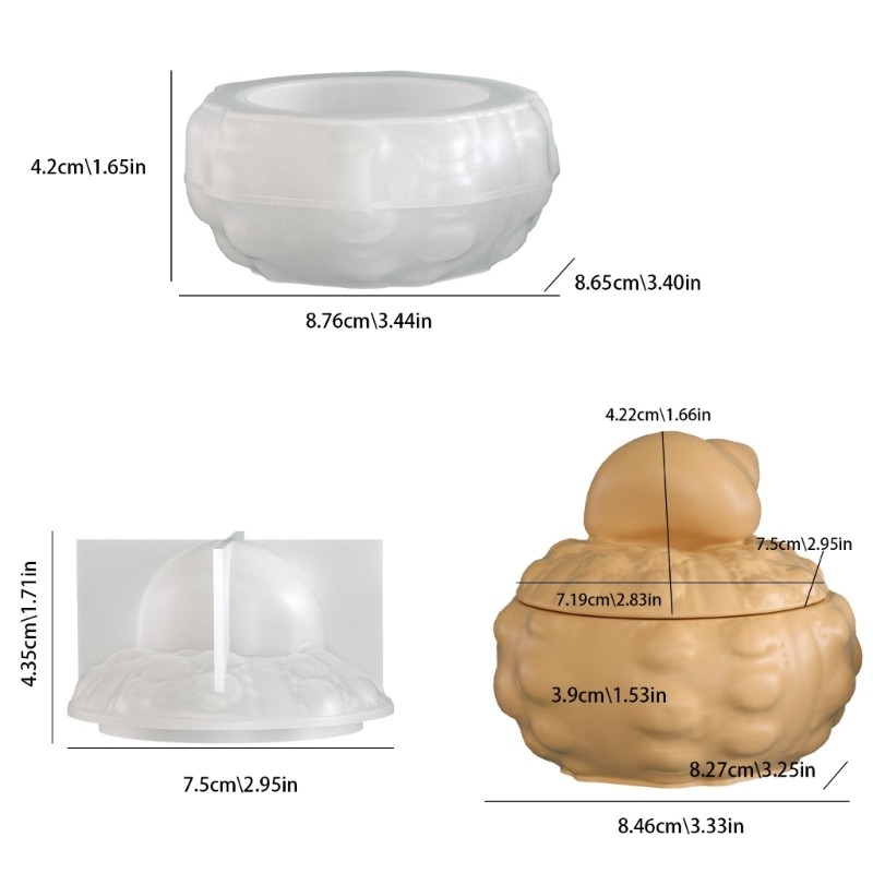 Craft Mold for Making Decorative Containers and Ornamental Storage Boxes
