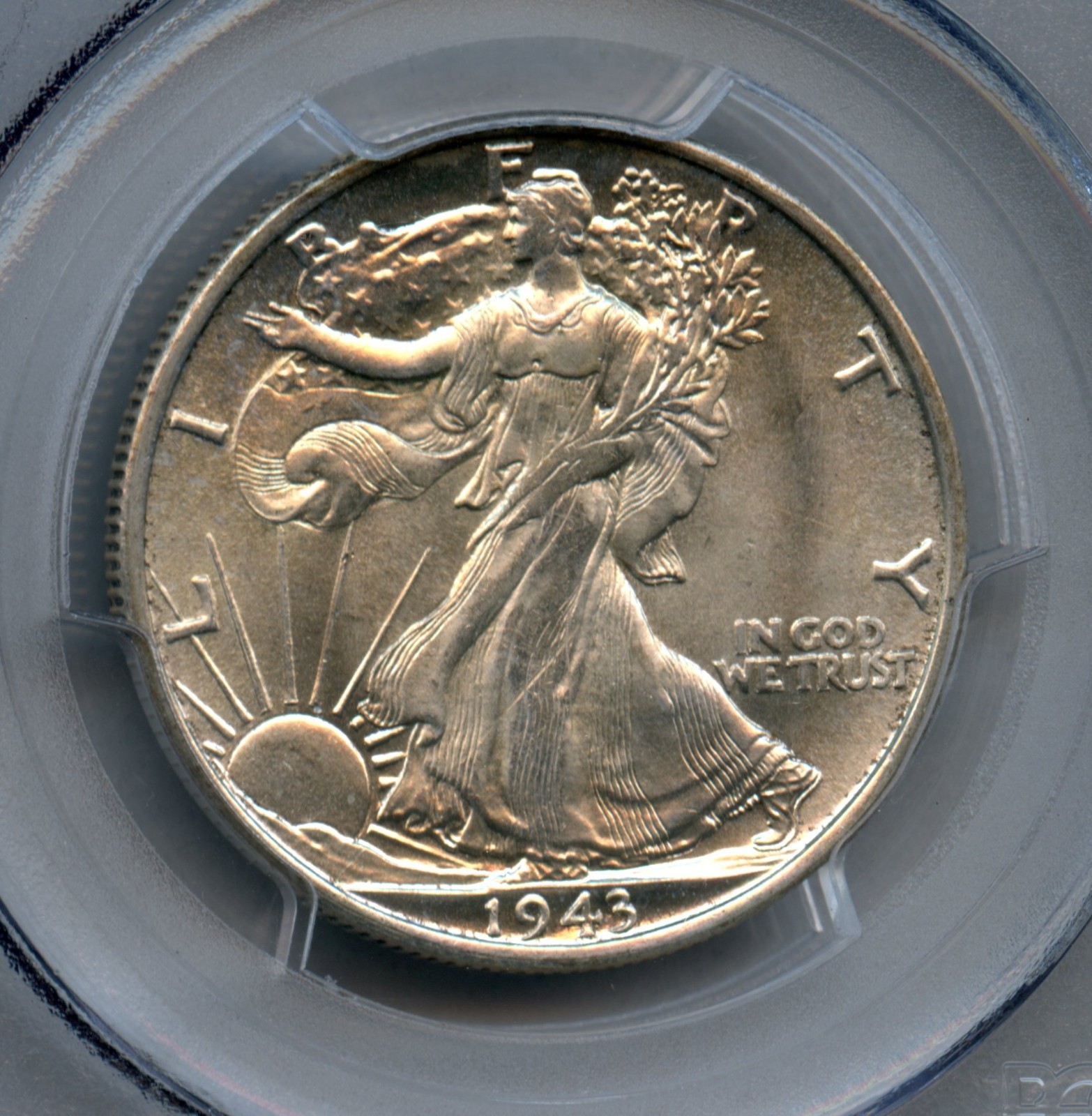 1943 S Liberty Walking Silver Half Dollar PCGS MS 66