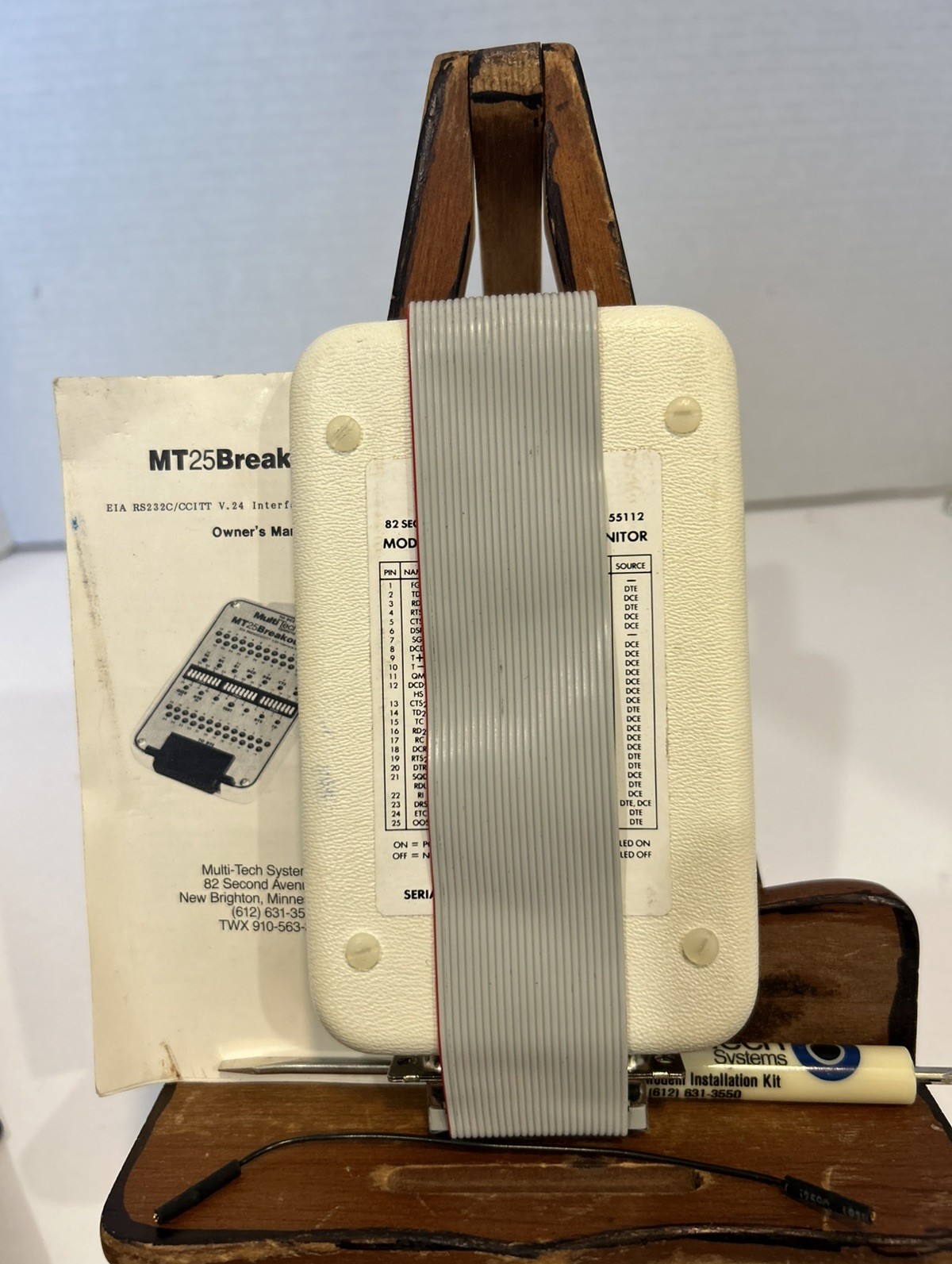 Serial Tester Multi-Tech Systems MODEL MT25 with manual and case. Free Shipping