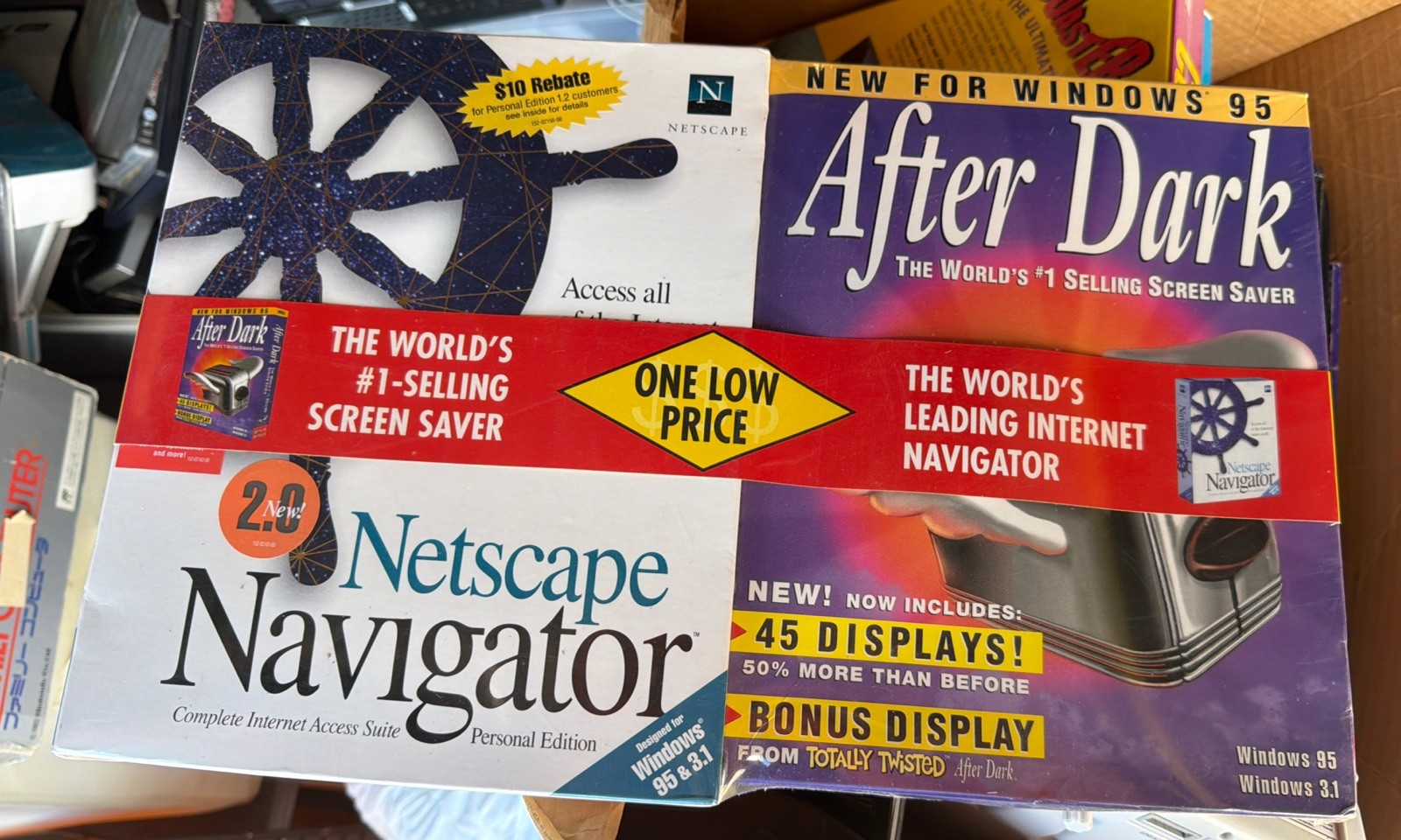 Netscape Navigator Version 3.01 Win U.S. CD-ROM Vintage 1996 SEALED After Dark