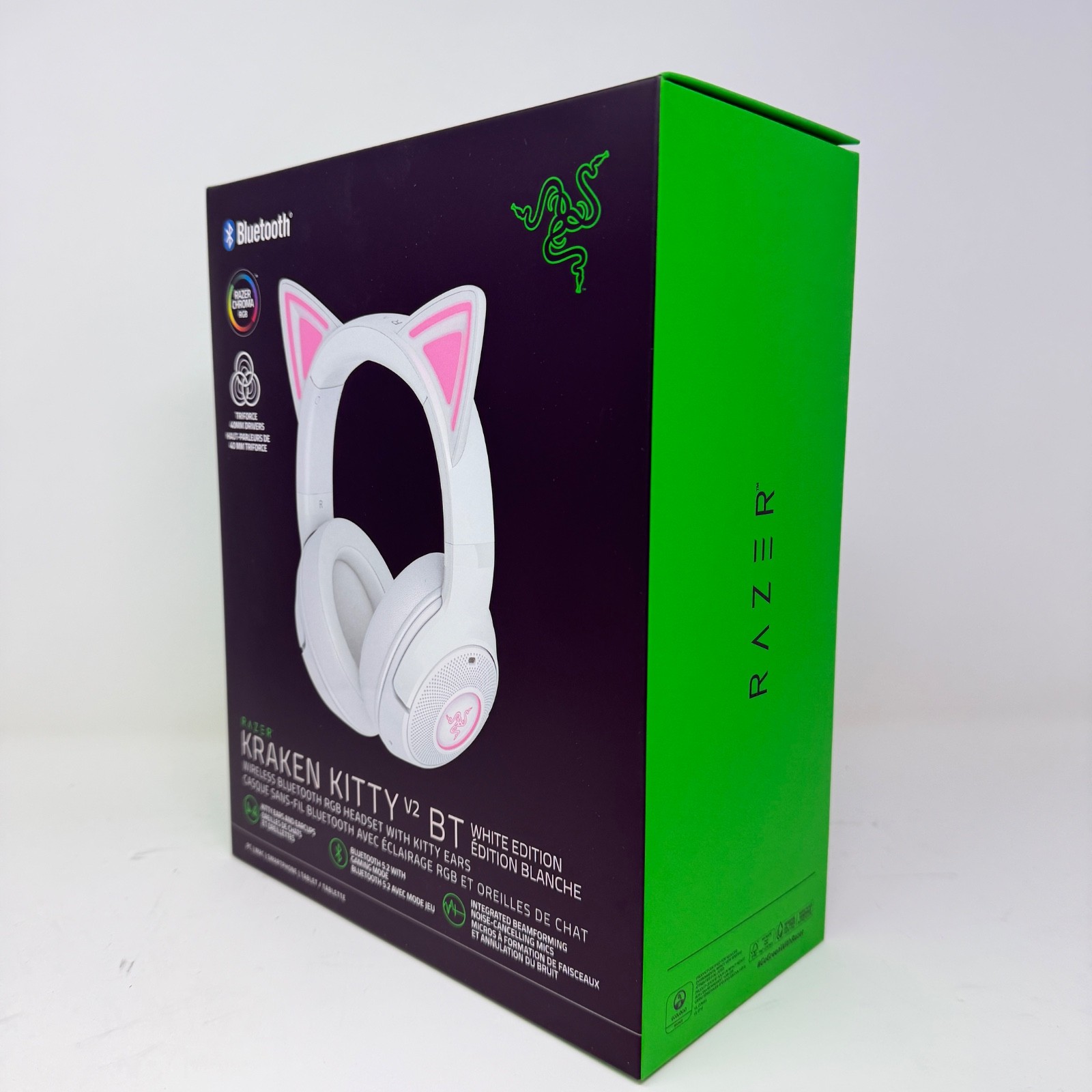 Razer Kraken Kitty V2 BT Wireless Bluetooth RGB Headset Gaming Headphones White