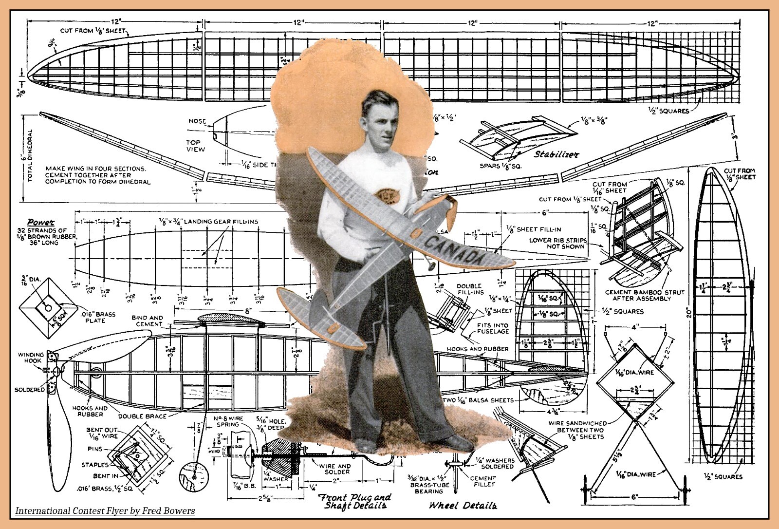 Model Airplane Plans (FF): 1939 International Wakefield by Fred Bowers (1940)