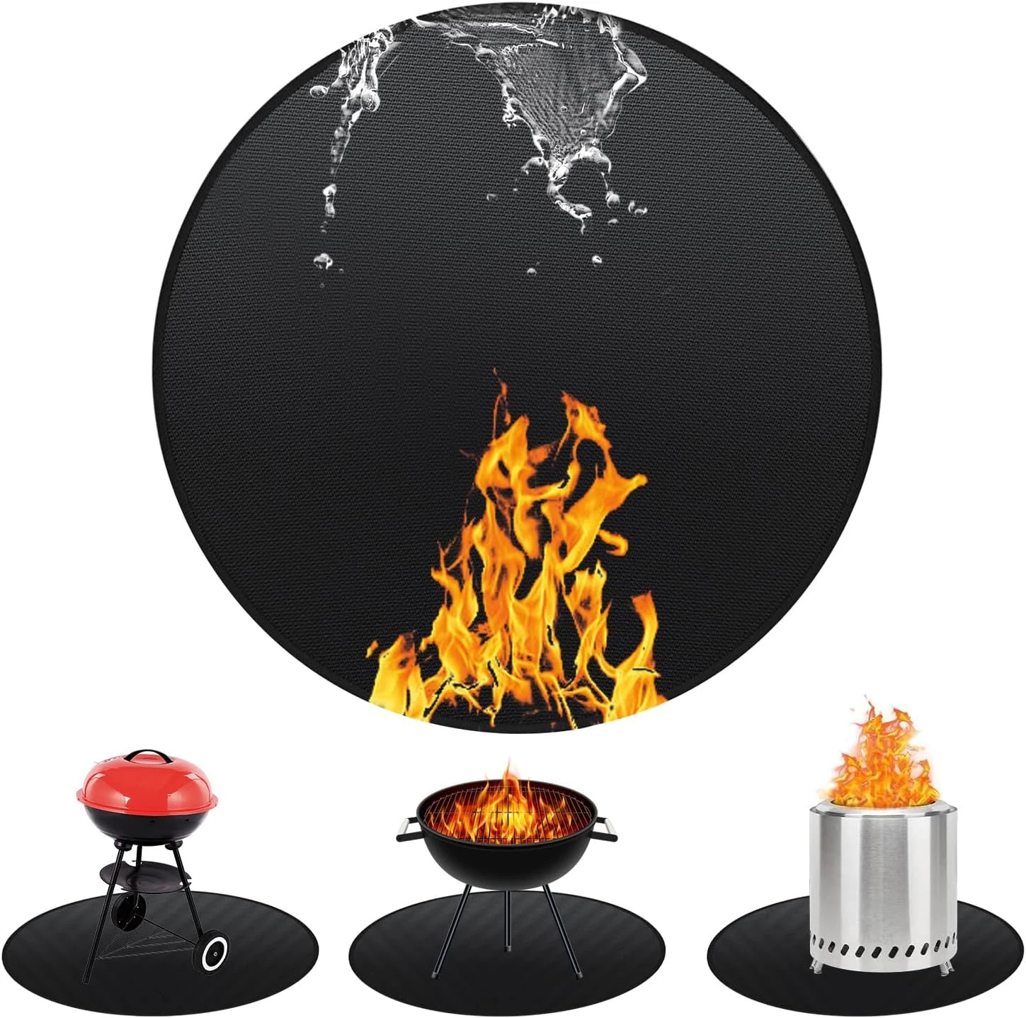 20" 4-Layer Fireproof Mat for under Grill Outdoor Tabletop Heat Resistant Mat