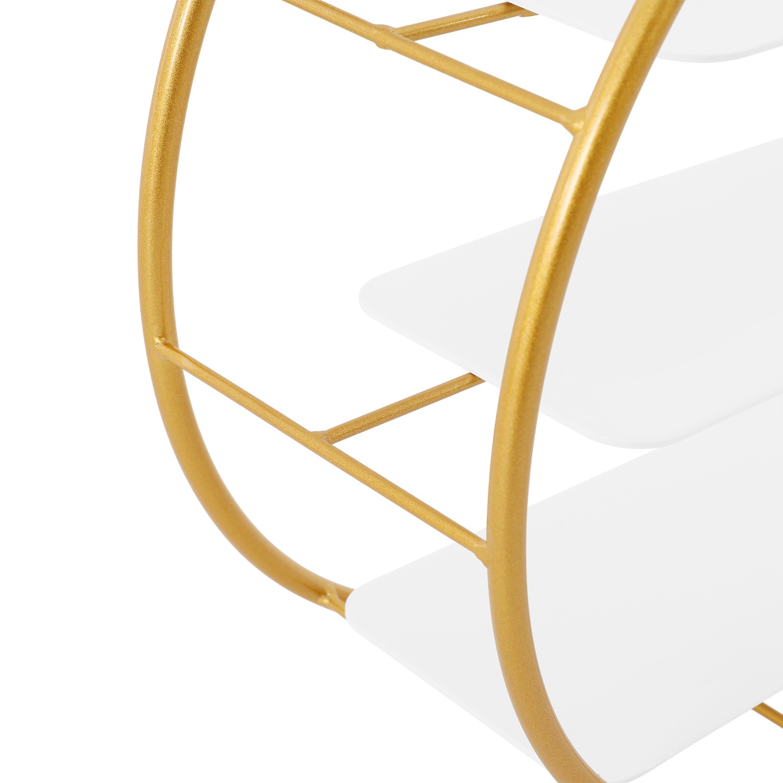 2 Pcs 3 Tier Gold Metal Tiered Cupcake Stand Circle Cupcake Holder Stand