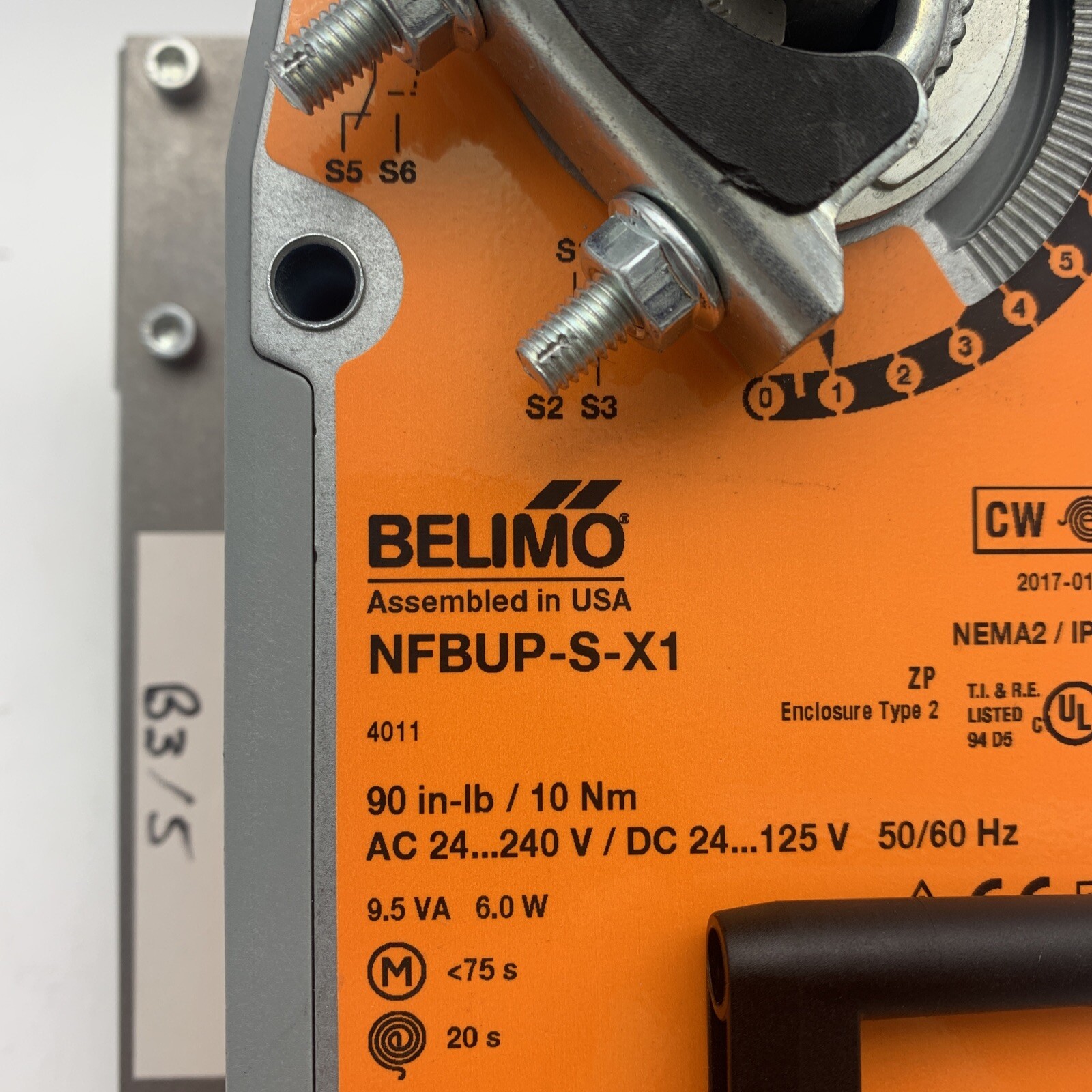 BELIMO NFBUP-S-X1 CONTROL ACTUATOR NFBUPSX1