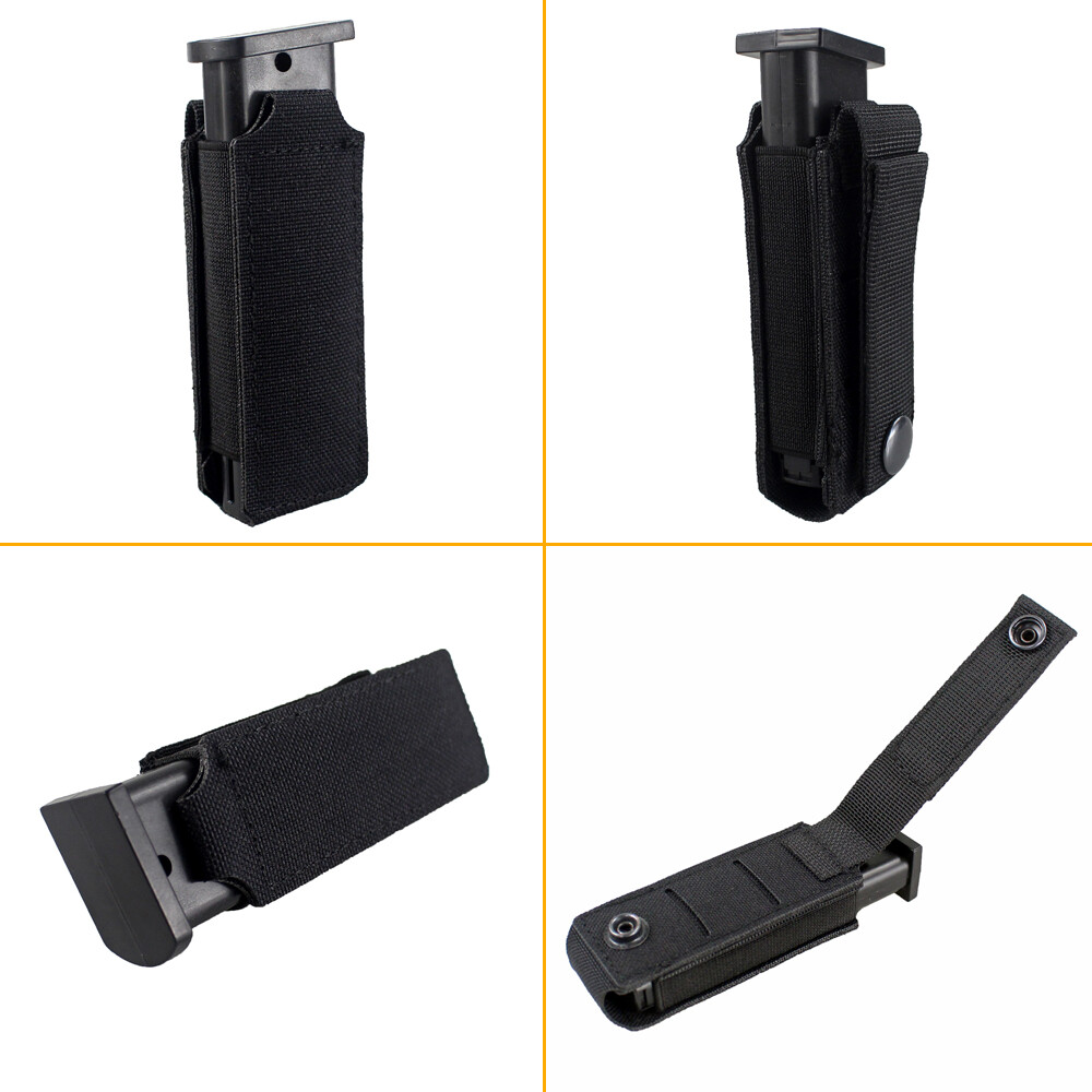 Molle Elastic Single Magazine Pouch Flashlight Holder Tools Waist Belt Mag Pouch