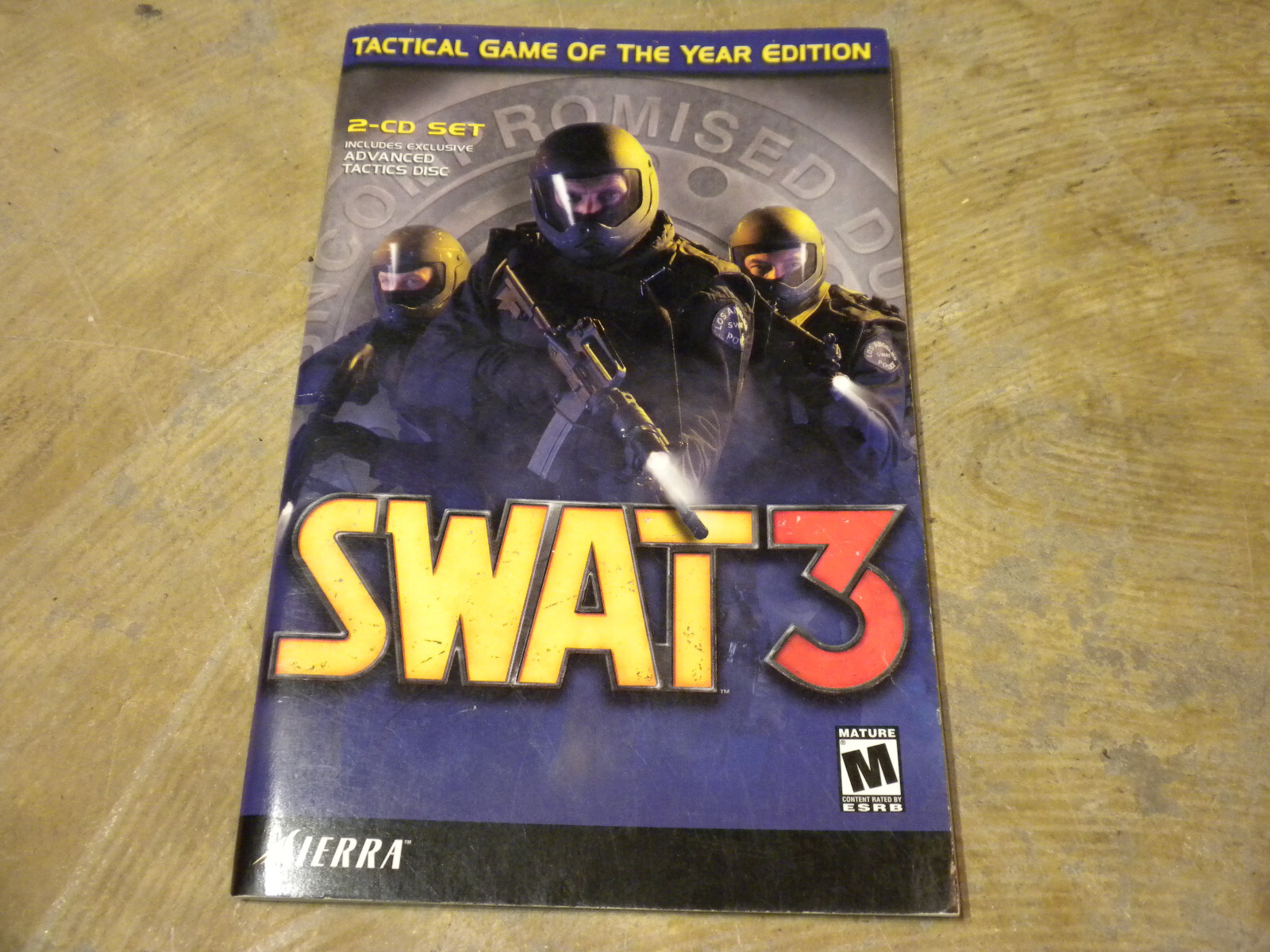 MANUAL ONLY ! Vintage Sierra SWAT 3 Tactical Game Of The Year Instruction Manual