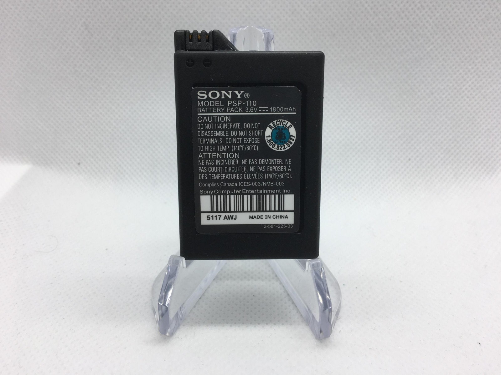 Genuine Original Sony Battery for Playstation - 3.6v - 1800 mAh (PSP-110)