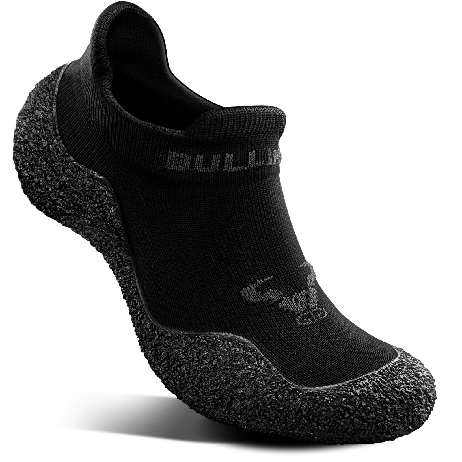 BULLIANT Men Slipper Socks,Grip Socks 12 Women/10 Men, Black/Dark Gray4662