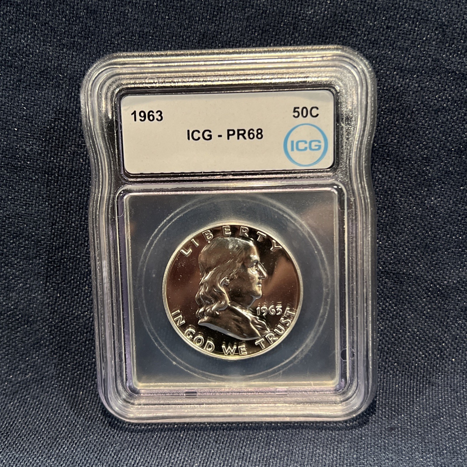 1963 Franklin Half Dollar PR68 ICG