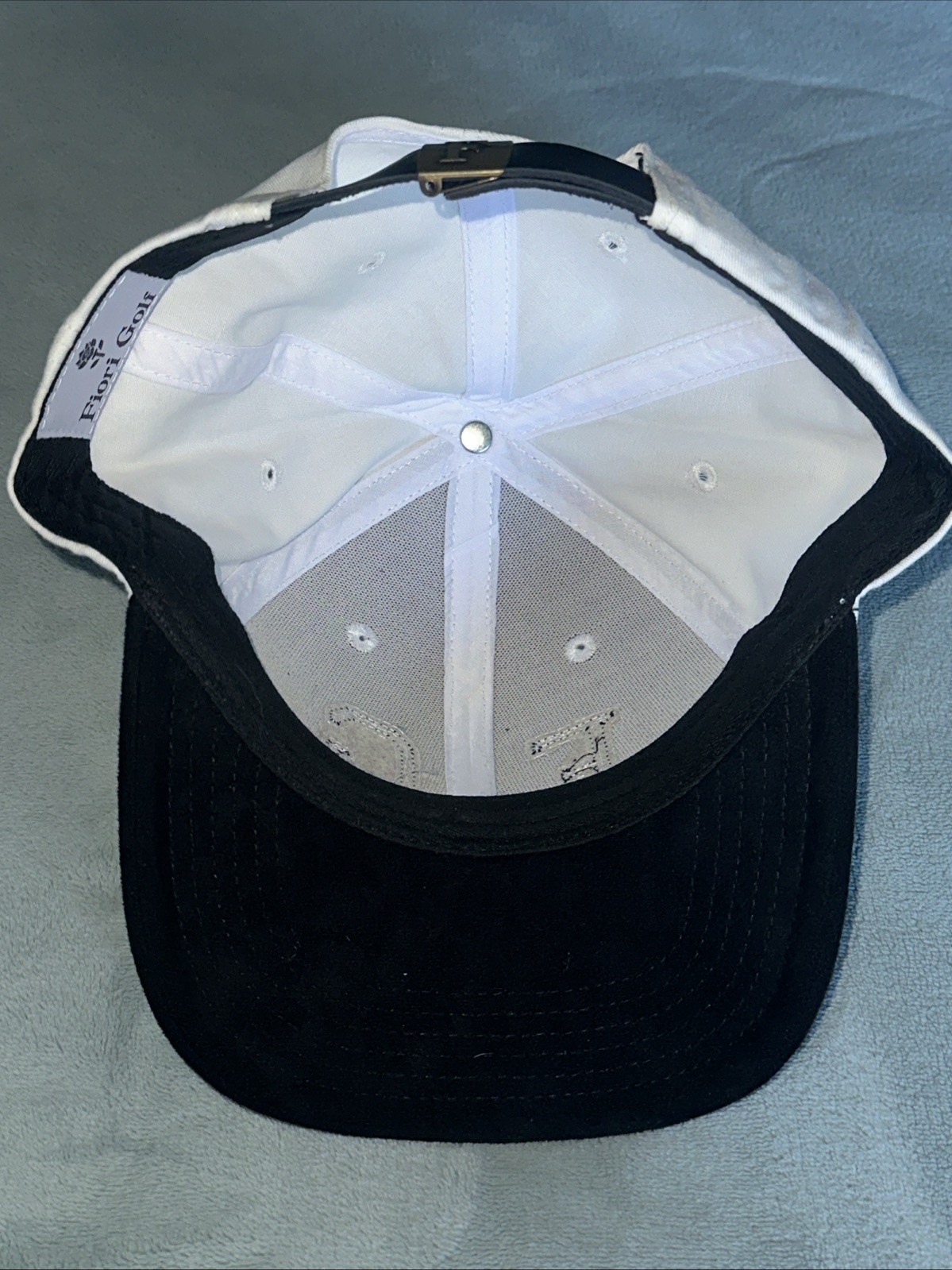 Fiori Golf Hat Strapback Cap White Black FG OSFM