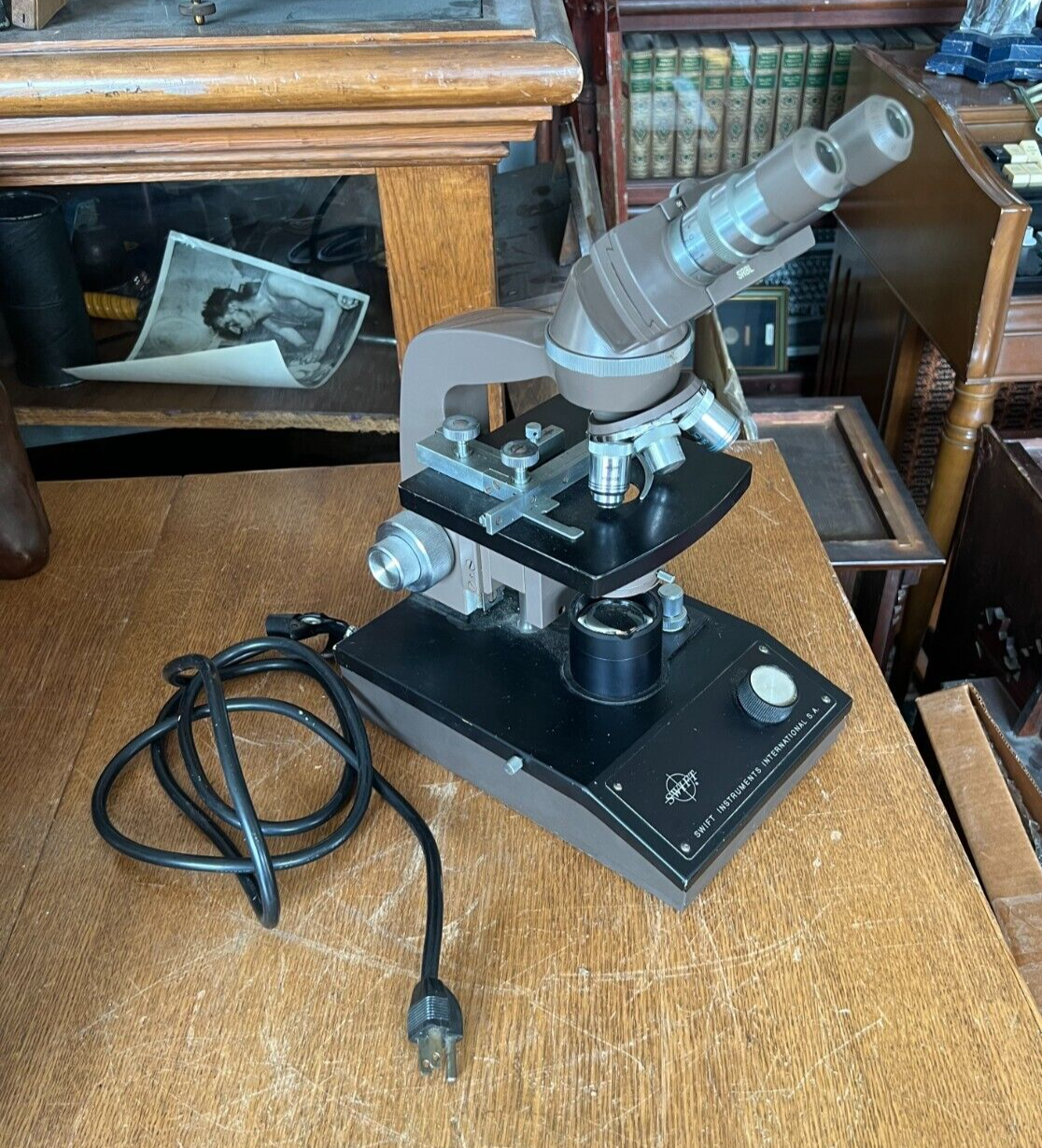 Vintage Swift No. 652415 Microscope with 4 Lenses