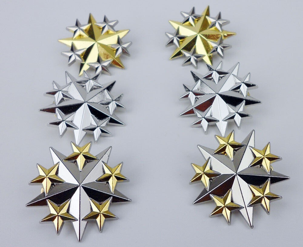 SET US MILITARY GENERAL OFFICER SIX STAR BADGE PIN INSIGNIA US RANK BADGE