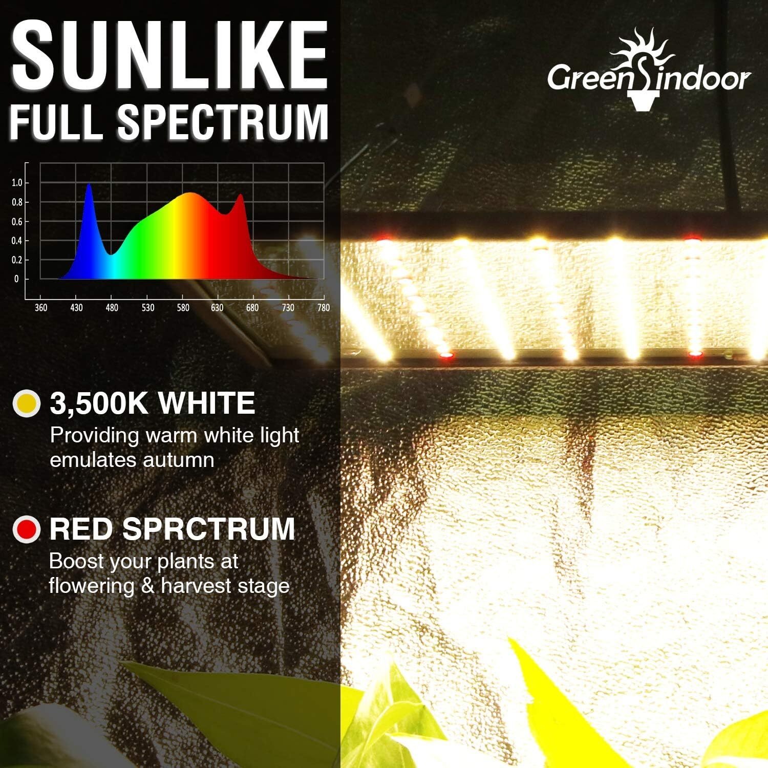 2500W Grow Light Panel Full Spectrum LED Lamp for Indoor Plant Veg Flower`