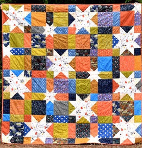 Star Queen Quilt Pattern-A Fat Quarter Quilt