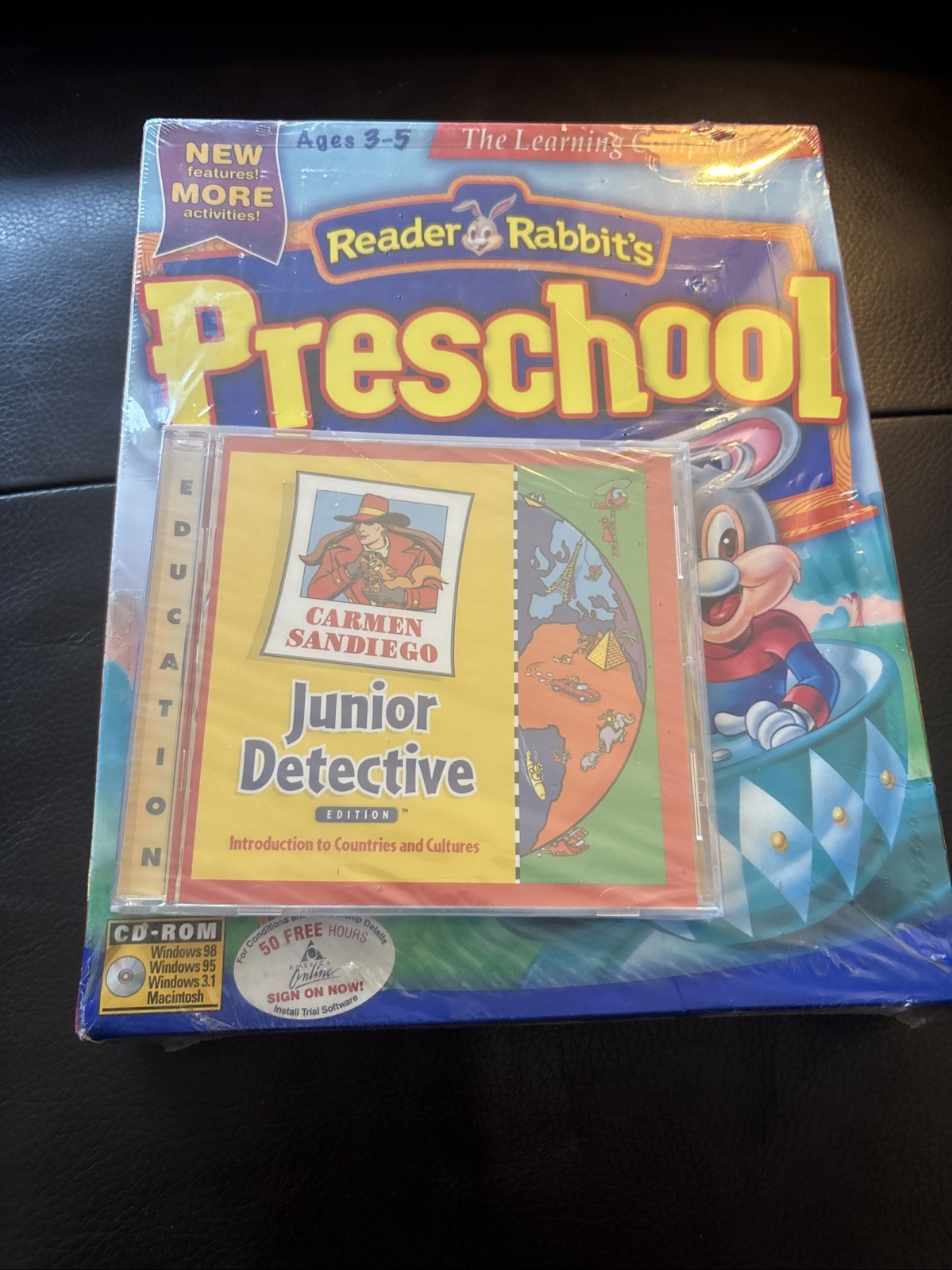 Reader Rabbit Preschool PC CD Game Rare Vintage 1998 With Carmen Sandiego NIB