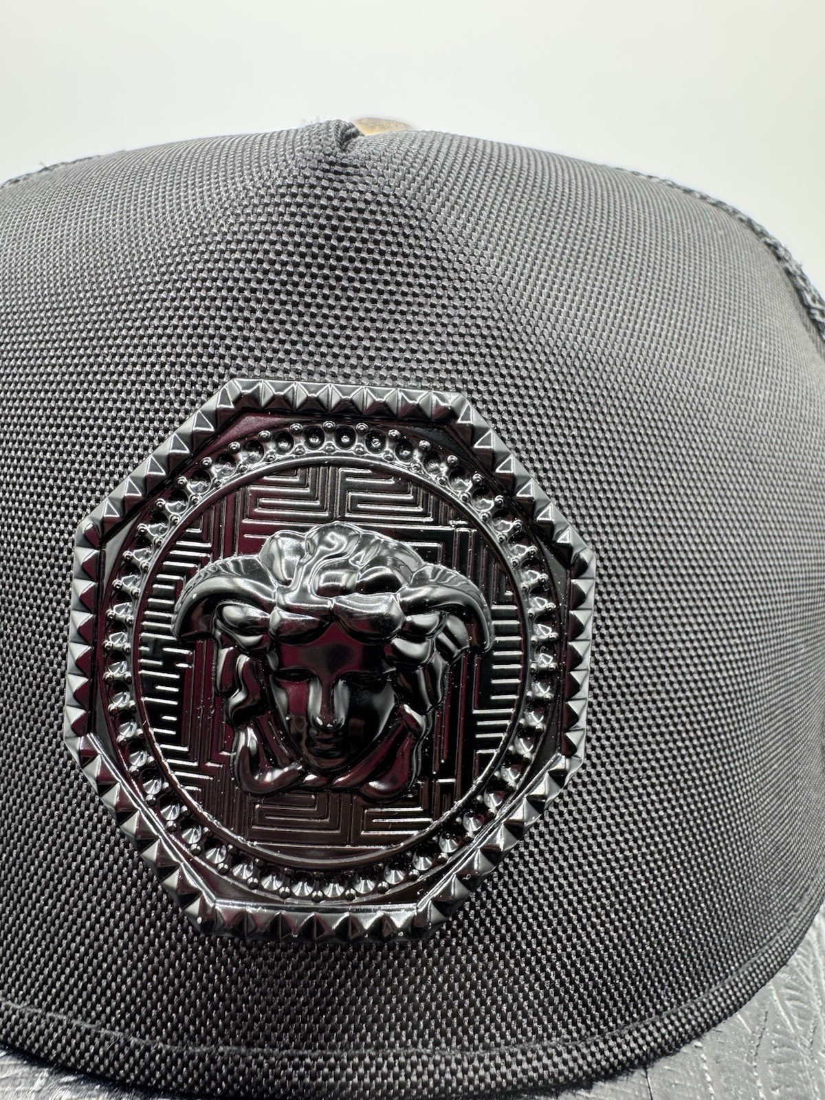 Black Medusa Snakeskin Trucker Hat
