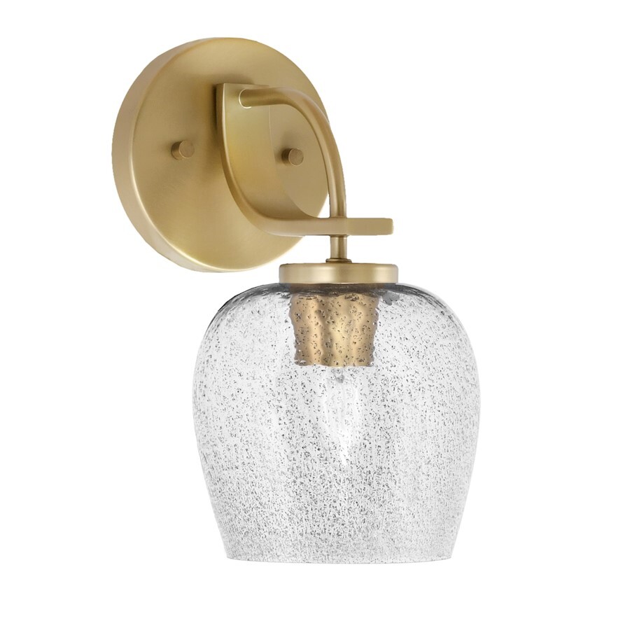 Toltec Cavella Wall Sconce, Brass, 6" Smoke Bubble Glass - 3911-NAB-4812