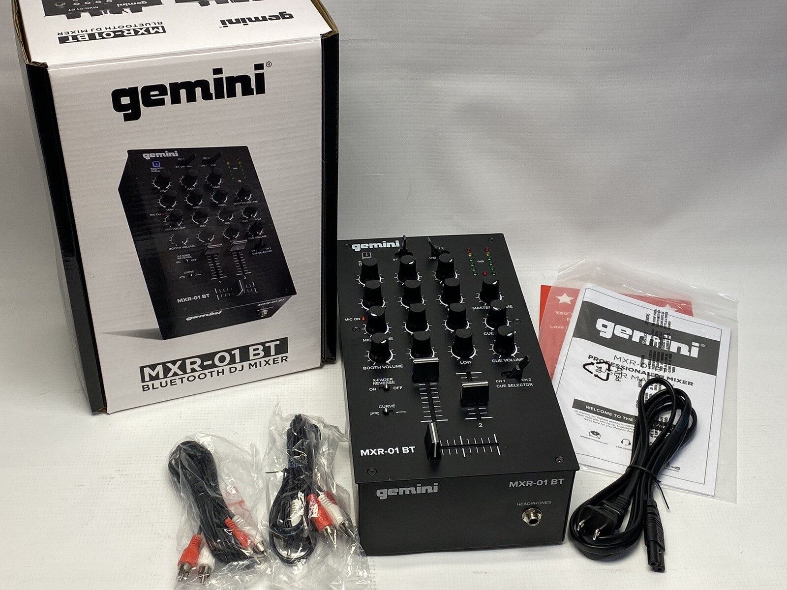 Gemini MXR-01BT 2 Channel DJ Mixer Bluetooth