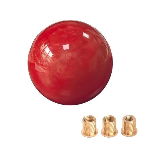 Shift knob Round Ball Marble Style Universal for Manual Automatic Vehicles Red