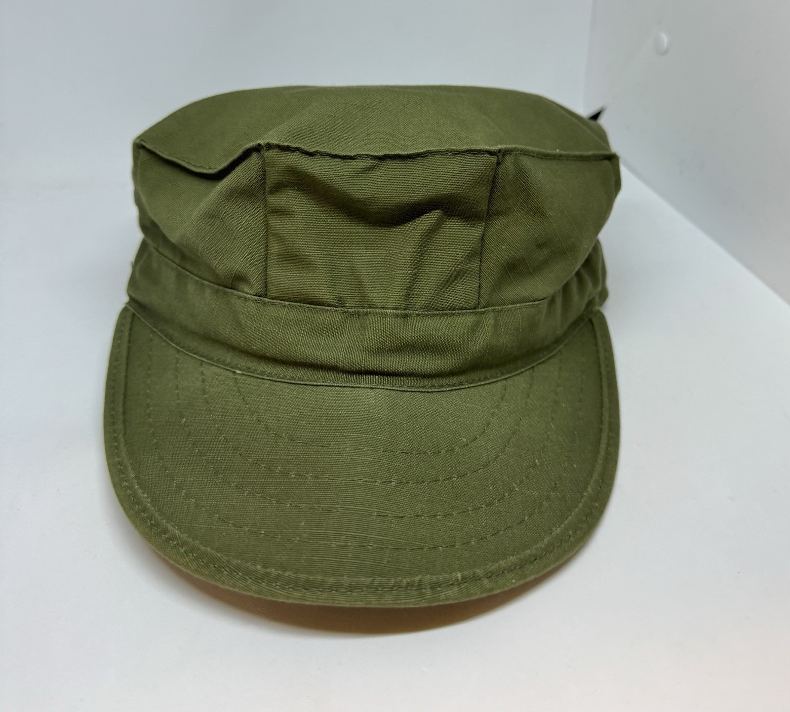 Vintage USMC Marine 8 Point Utility Cap Green Field Hat Cap Size Medium