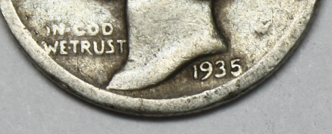 1935-d Mercury Head Dime. Error Double Date. (Inv. B)