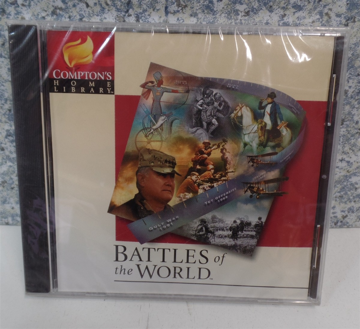 Software PC Battles Of The World Comptons Home Library 1996 Vintage NEW SEALED